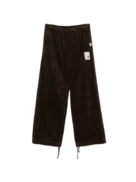 Pantaloni Maison Mihara Yasuhiro de catifea cord maro
