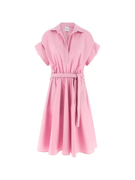 Rochie midi Nude până la genunchi de costum roz