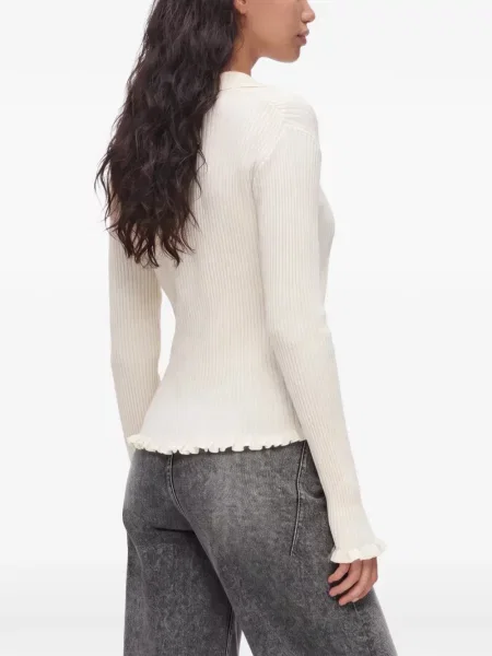 Плетен топ Karl Lagerfeld Jeans с волани