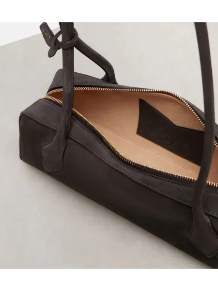 Geantă Alaïa din piele de căprioară gri
