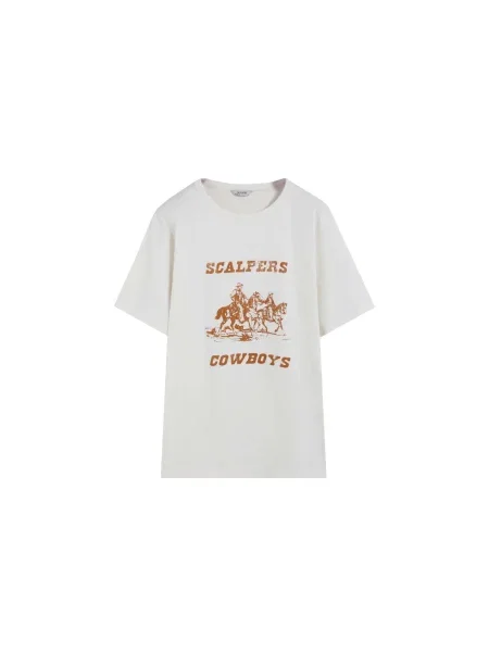 Scalpers Tricou Wboys maro coniac / murdar alb