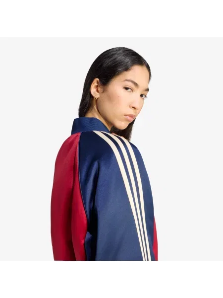 Satenaste bomber jakna Adidas Originals rdeča