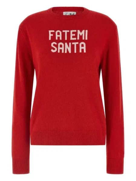 Pulover Mc2 Saint Barth din jacard roșu