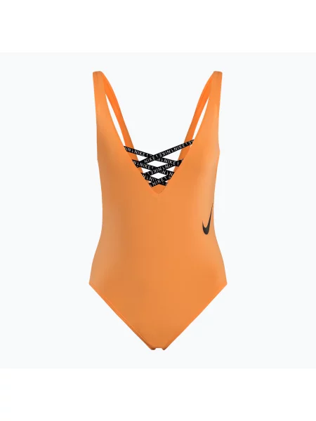 Дамски бански костюм от една част Nike Sneakerkini U-Back Peach Cream оранжево