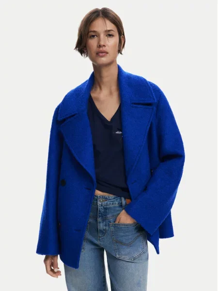 Desigual Вовняне пальто Shortcolor Голубий