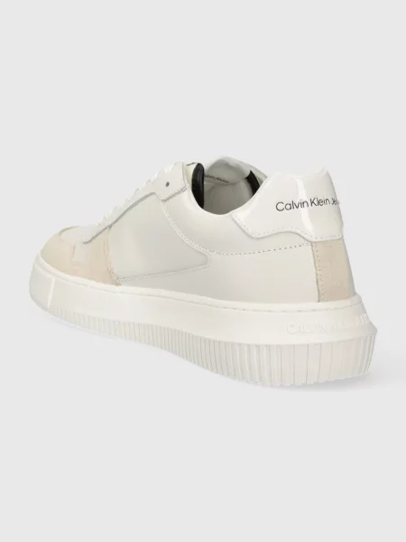 Bőr chunky félcipo Calvin Klein Jeans fehér
