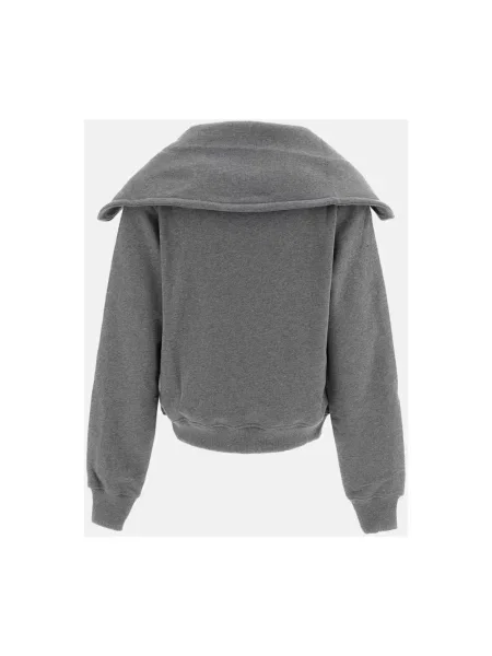 Bluza rozpinana 7 For All Mankind z wysokim kołnierzem szara
