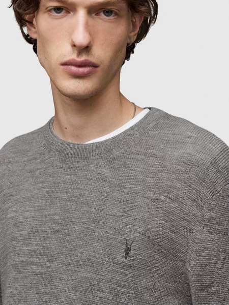 AllSaints Volnen pulover siva