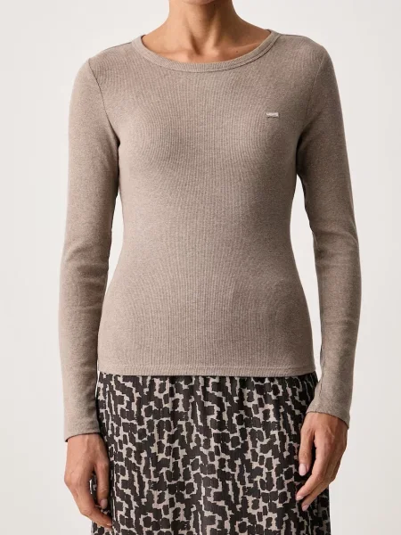 Levi's блуза с дълги ръкави дамска от с HAYES LS бежово