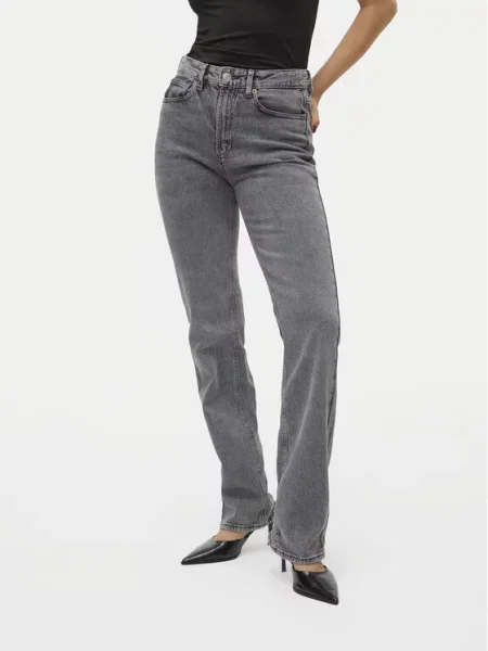 Vero Moda Jeansy Tessa Straight Fit szary