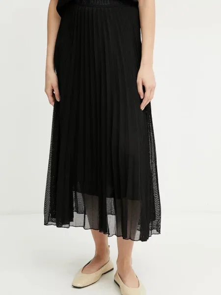 Fustă midi Marella până la genunchi negru