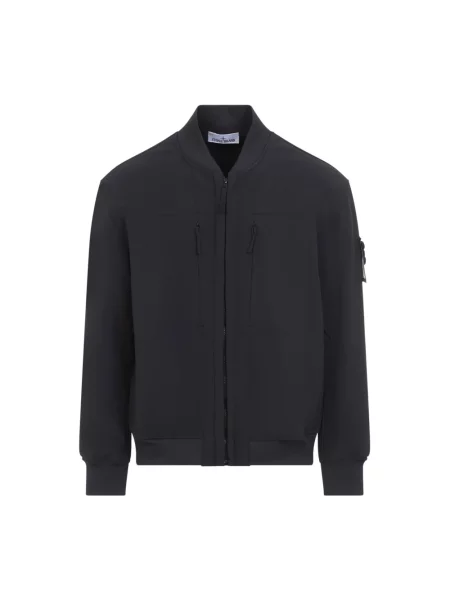 Kurtka bomber Stone Island z kamieniami czarny
