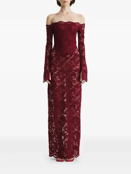 Rochie maxi 2310 Studio din dantelă de costum roșu