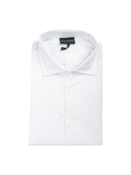 Koszula Emporio Armani z nadrukiem biała