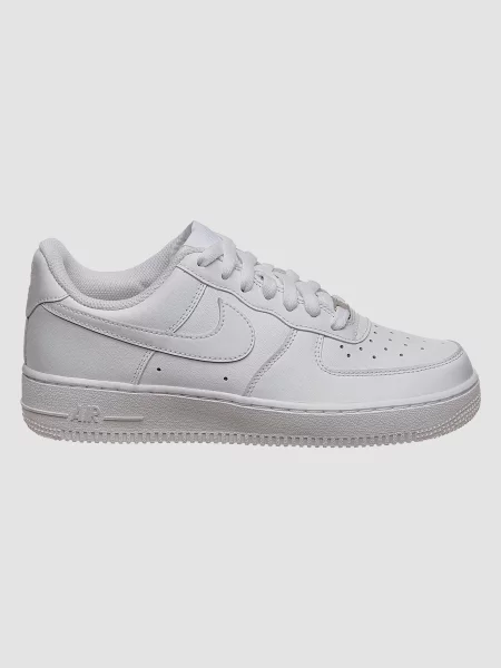 Кожаные повседневные кроссовки Nike Air Force 1 белые