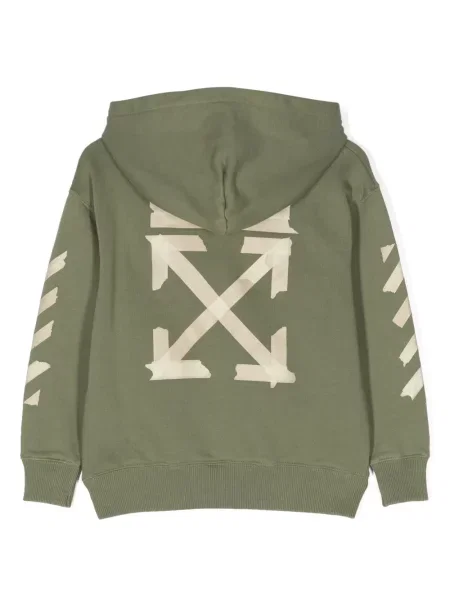 Dětska mikina s kapucí Off-white bílá