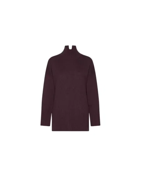 Sweter Marella wełniany fioletowy