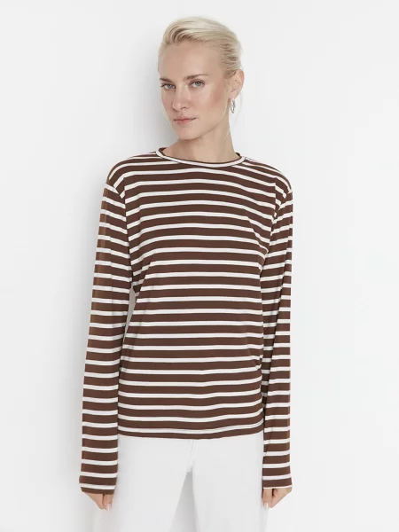 Trendyol Лонгслив Женское коричневый