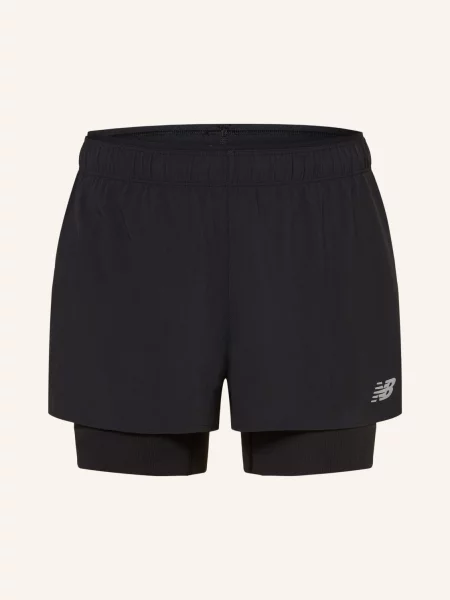 New Balance Szorty Do Biegania 2 W 1 schwarz czarne