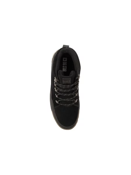 Tenisice Big Star Shoes od brušene kože crna