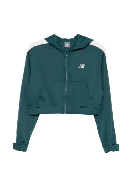Hanorac cu glugă New Balance cu broderie verde