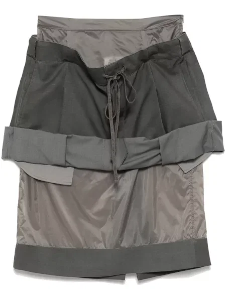 Fustă midi Maison Margiela până la genunchi gri