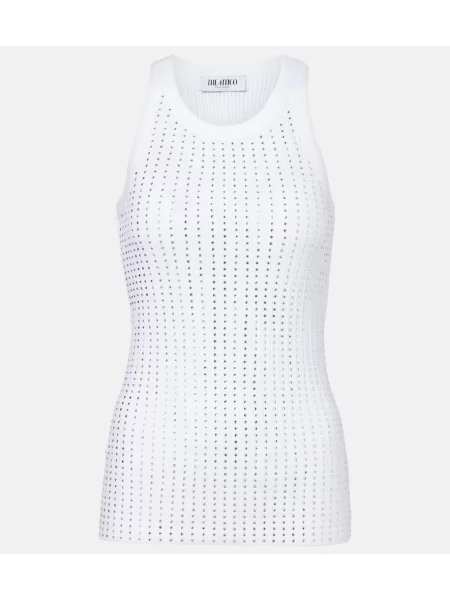 Top The Attico din jerseu alb