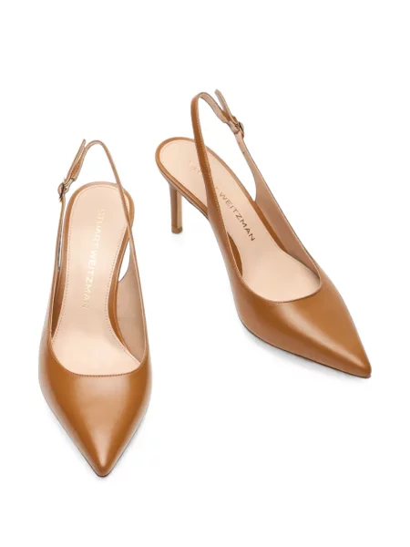 Pantofi cu toc Stuart Weitzman slingback maro