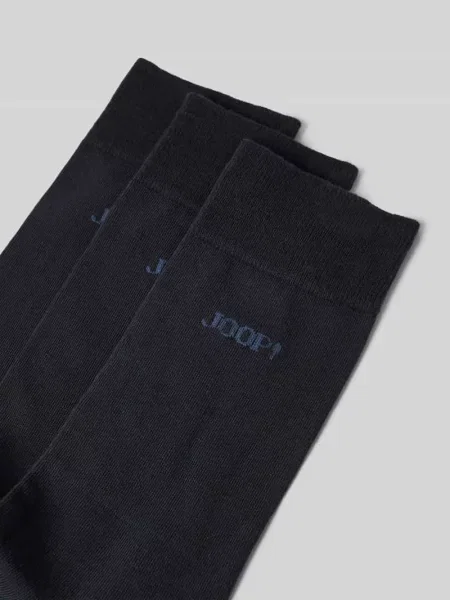 Skarpety z detalem z logo w zestawie 3 szt. Joop! Collection granatowe