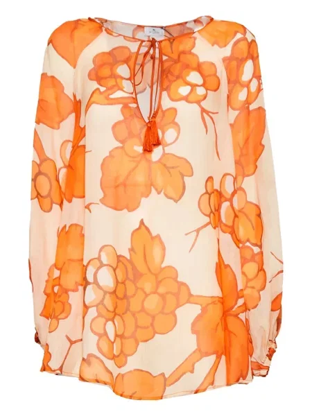 Bluză Etro cu model floral cu imagine portocaliu
