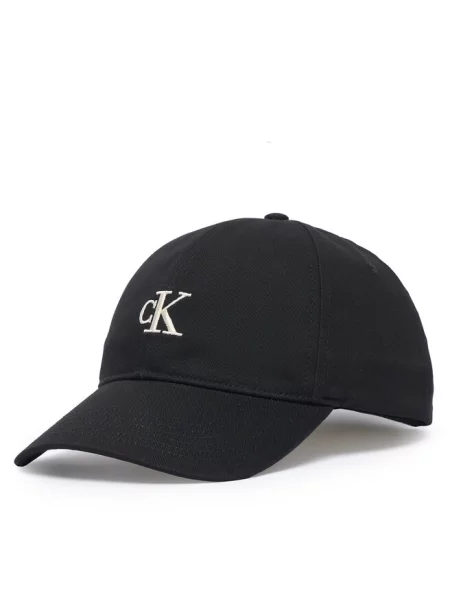 Czapka Calvin Klein Monogram Embroidery Cap Black Universal czarna