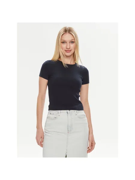 Vero Moda T-Shirt Chloe Σκούρο Tight Fit μπλε