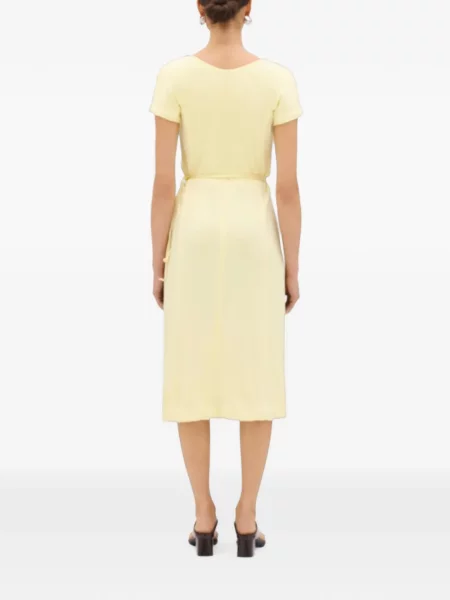 Rochie midi Another Tomorrow plic galben
