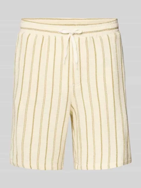 Szorty o kroju regular fit z fakturowanym wzorem model ‘JAIDEN COBA’ Jack & Jones beżowe