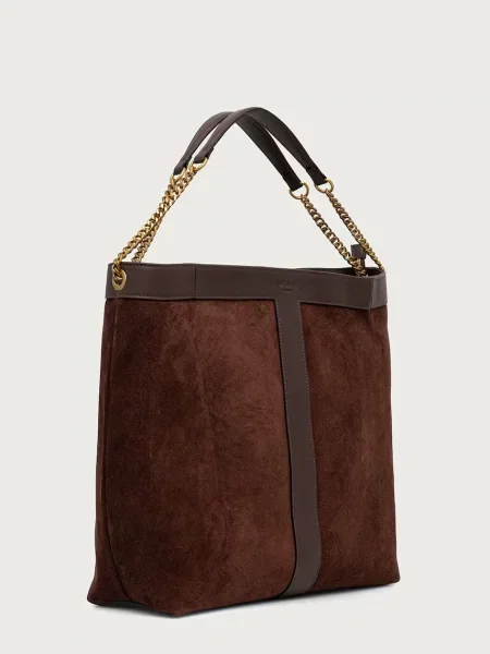 Twinset kabelka typu shopper dámska semišová hnedá