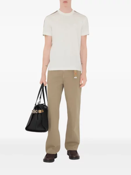 Tricou Burberry în carouri alb