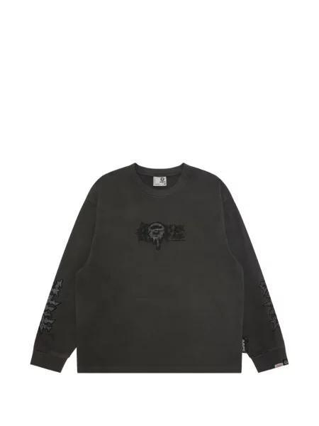 Lung tricou Aape By A Bathing Ape cu autograf gri
