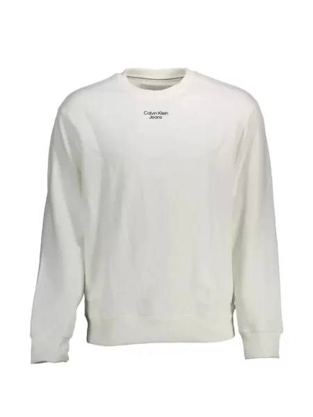 Pulover Calvin Klein cu imagine alb