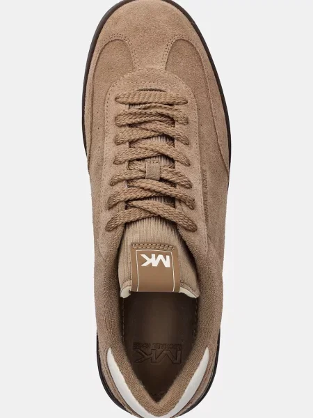Замшеві кросівки Michael Kors Wilton Lace Up бежевий
