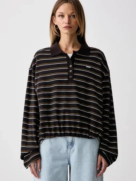 Tricou cu mânecă lungă Gestuz maro