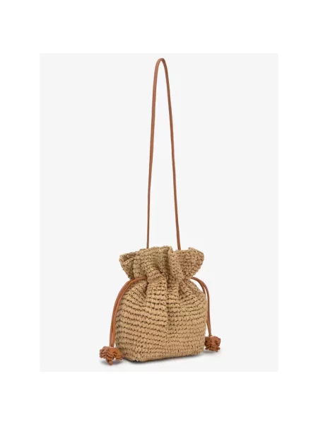 TOUS Torebki Kobieta Beżowy ONE SIZE Bombonera Heritage Summer Rafia brązowa