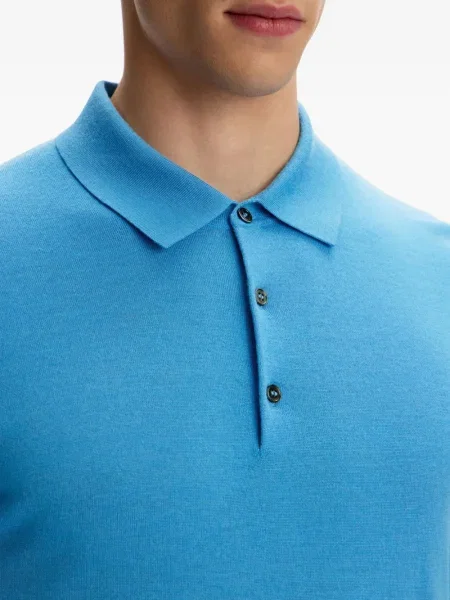 Polo 12 Storeez tricotate albastru