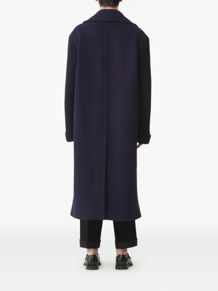 Palton Lanvin de lână albastru