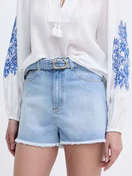 TWINSET Farmer rövidnadrág Straight Fit kék