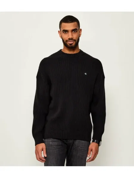 Calvin Klein Jeans Pulover | Oversize fit negru