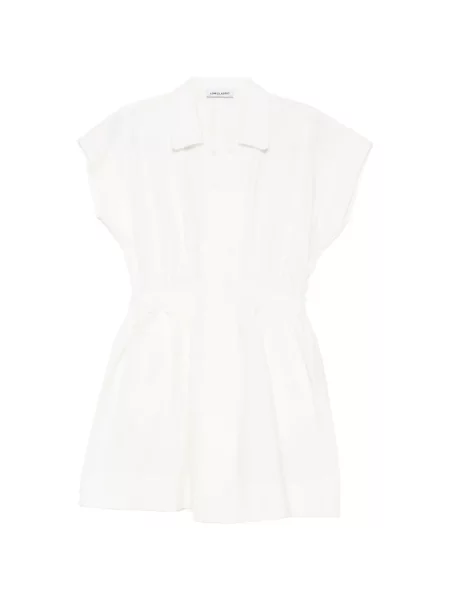 Rochie mini Low Classic clasică cu două rânduri de nasturi alb