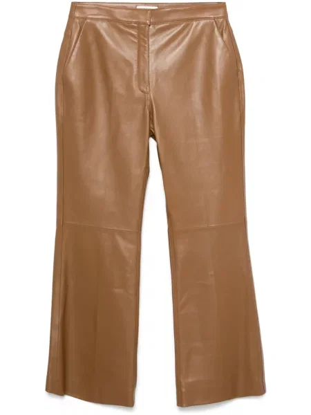Pantaloni Jil Sander din piele maro