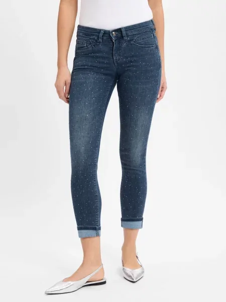 MAC Dżinsy slim fit Rich Slim Stars Kobiety jednolity niebieski
