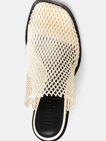 Шльопанці Kenzo Mule на шпильці бежевий