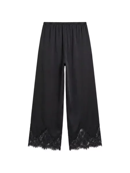 Pantaloni Reformation de mătase negru